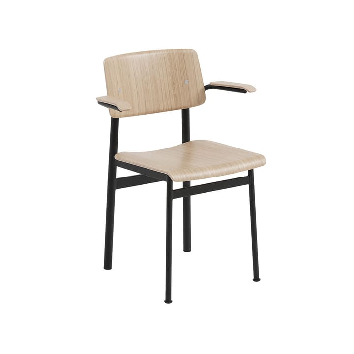 Loft armchair with arm rest - Oak-black - Muuto