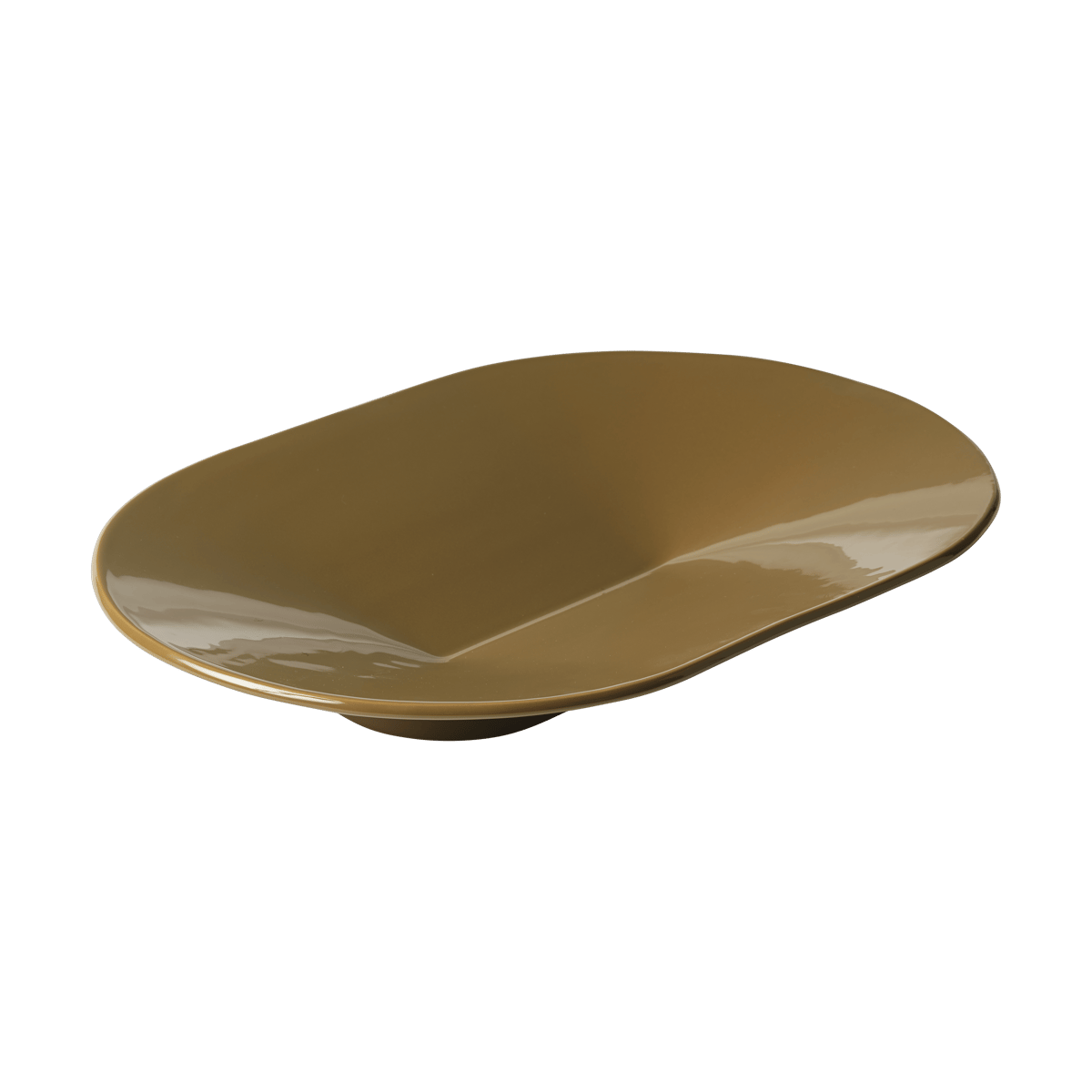 Muuto Mere bowl 52x36 cm Brown Green | Scandinavian Design | Serving platters & dishes | Brown