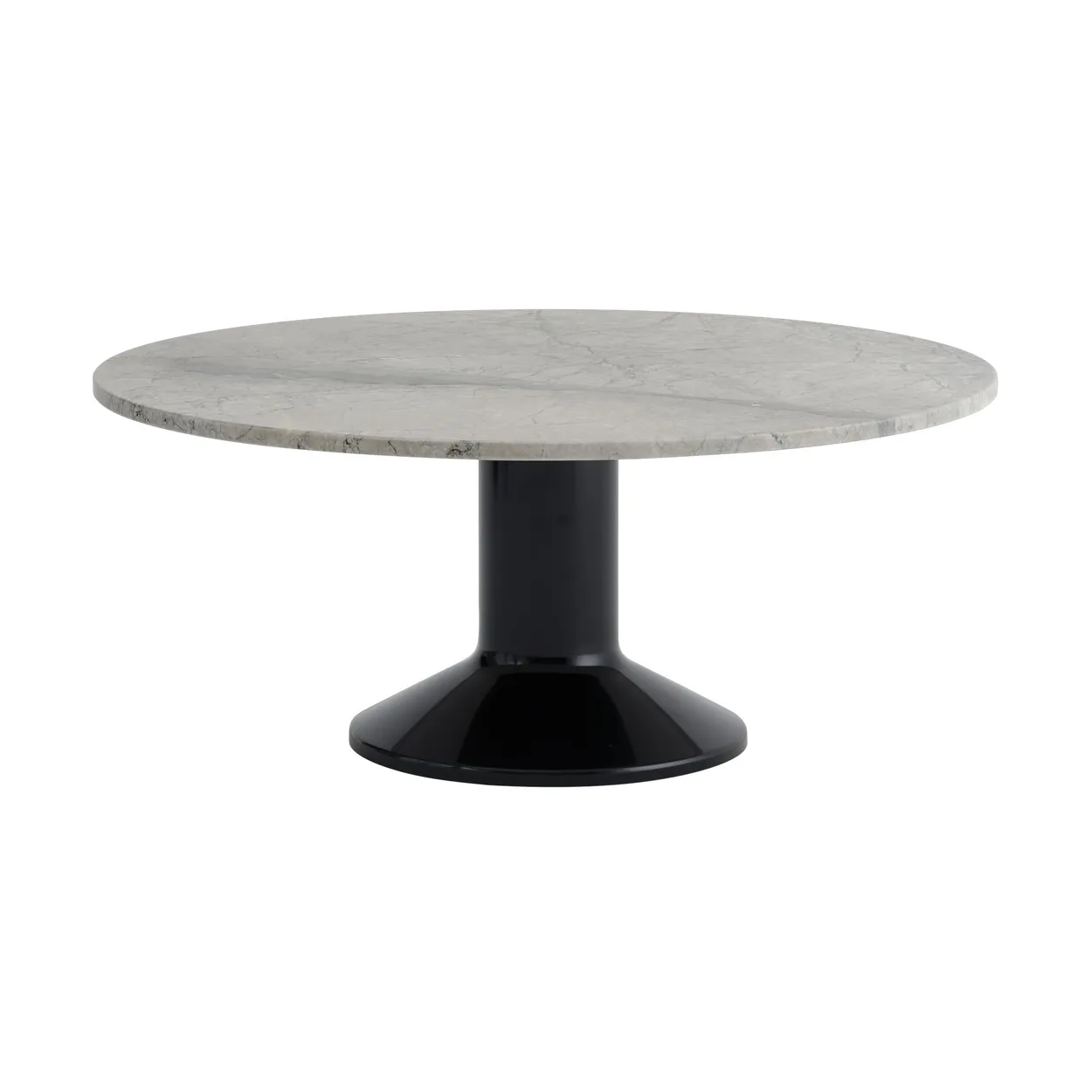 Muuto Midst coffee table Grey marble-black, o90 cm | Scandinavian Design | Coffee tables | Black