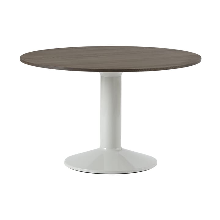 Midst pedestal table Ø120 cm - Dark Oiled Oak-Grey - Muuto