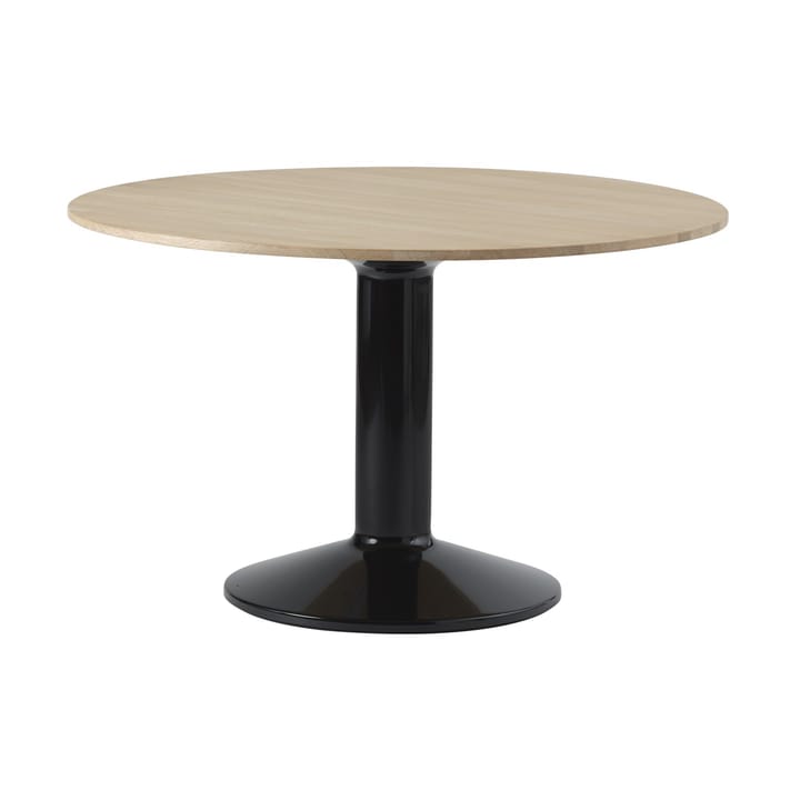Midst pedestal table Ø120 cm - Oiled Oak-Black - Muuto
