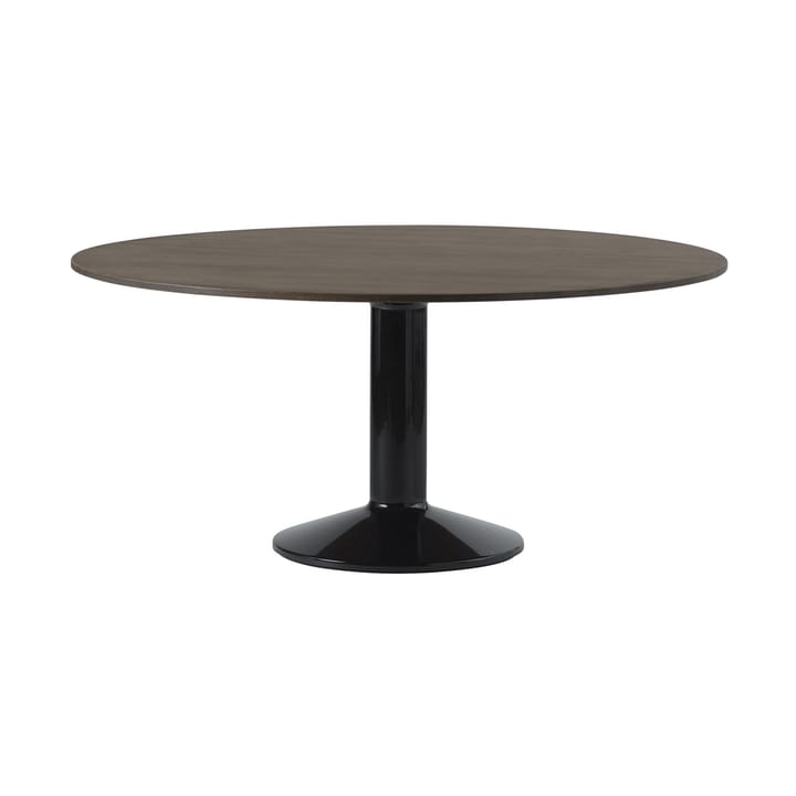 Midst pedestal table Ø160 cm - Dark Oiled Oak-Black - Muuto