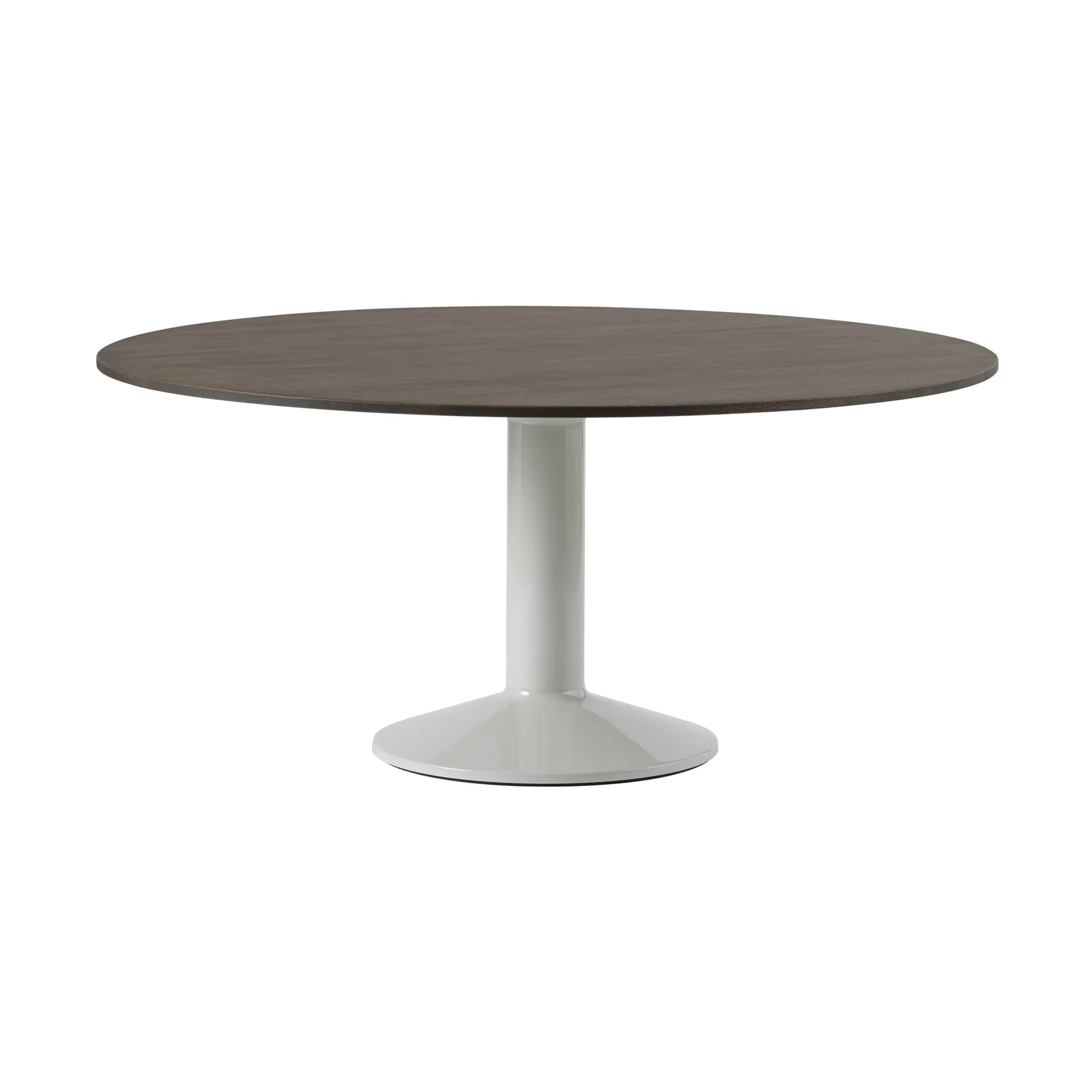 Midst pedestal table Ø160 cm, Dark Oiled Oak-Grey Muuto