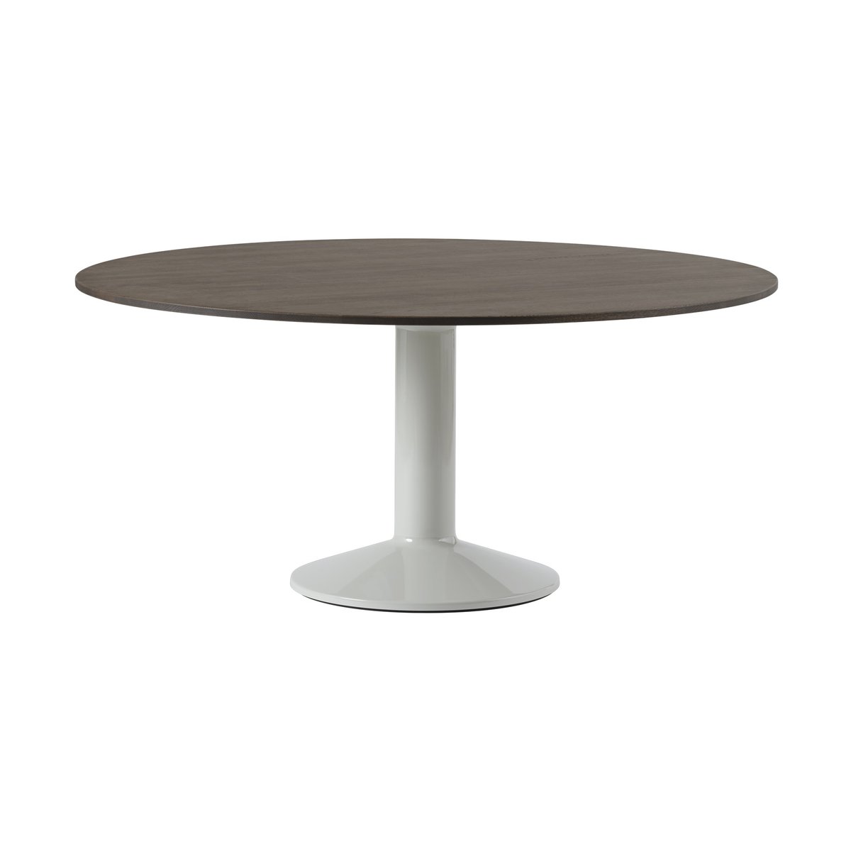 Muuto Midst pedestal table o160 cm Dark Oiled Oak-Grey