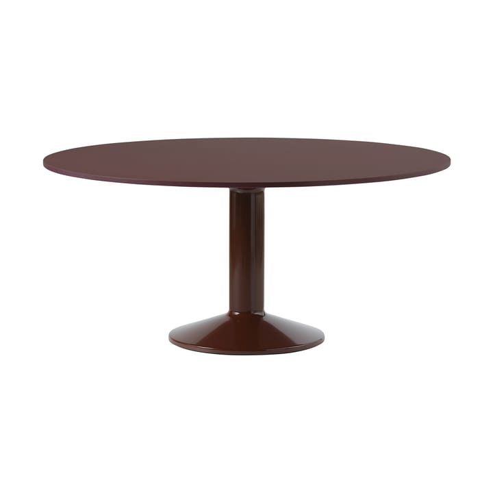 Midst pedestal table Ø160 cm - Dark Red Linoleum-Dark Red - Muuto