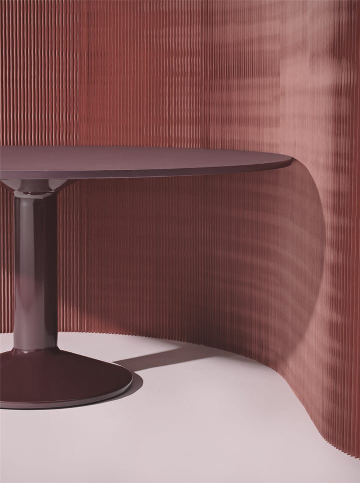 Midst pedestal table Ø160 cm - Dark Red Linoleum-Dark Red - Muuto