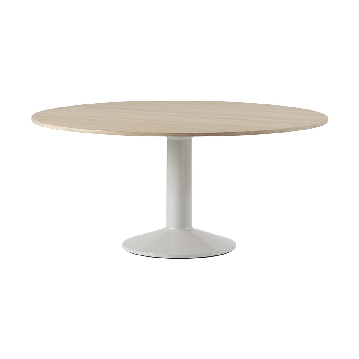Muuto Midst pedestal table o160 cm Oiled Oak-Grey | Scandinavian Design | Dining tables | Brown