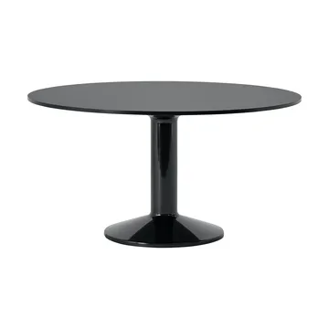 Midst pedestal table - Black linoleum-black, Ø140 cm - Muuto