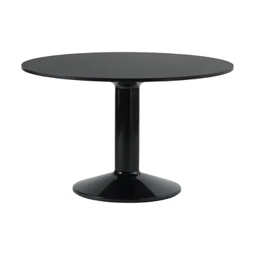 Midst pedestal table - Black nanolaminate-black, Ø120 cm - Muuto