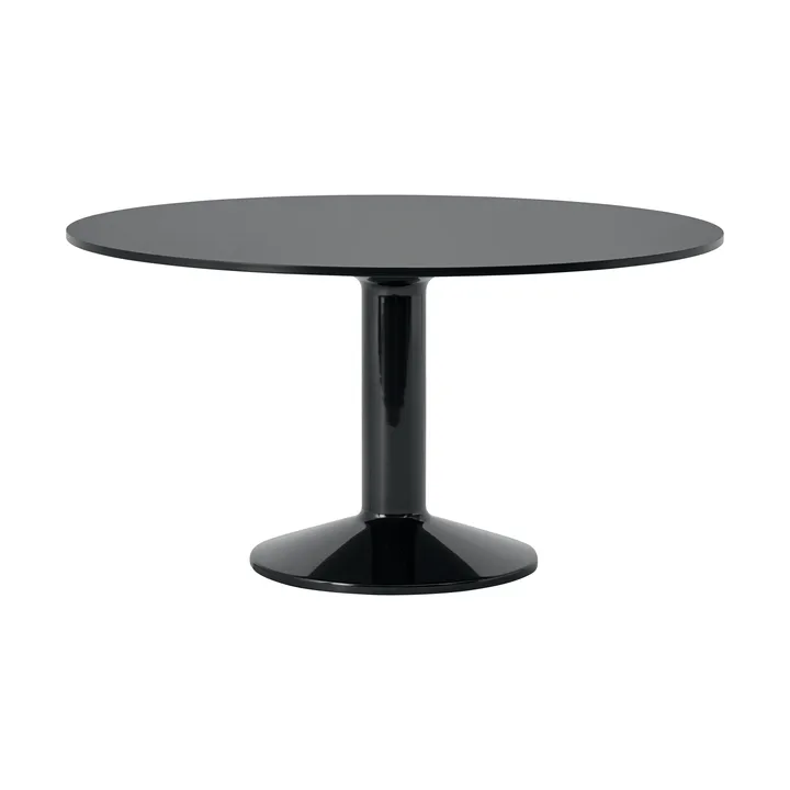 Midst pedestal table - Black nanolaminate-black, Ø140 cm - Muuto