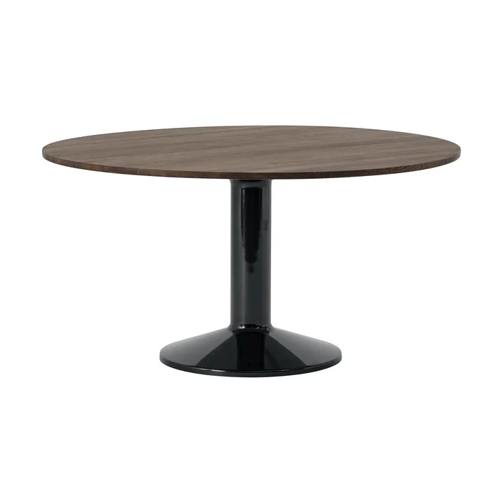 Midst pedestal table - Dark oiled oak-black, Ø140 cm - Muuto