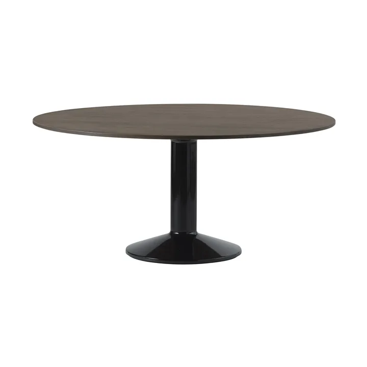Midst pedestal table - Dark oiled oak-black, Ø160 cm - Muuto