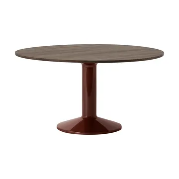 Midst pedestal table - Dark oiled oak-dark red, Ø140 cm - Muuto