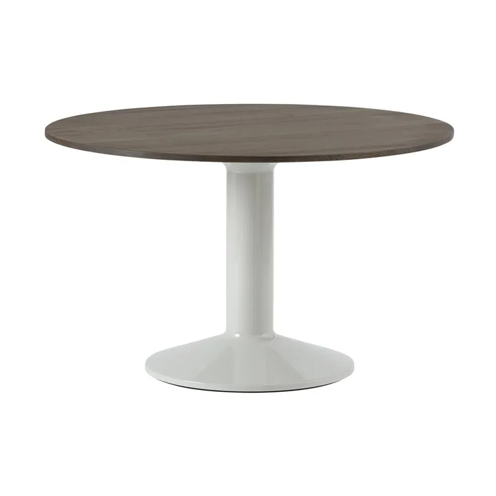 Midst pedestal table - Dark oiled oak-grey, Ø120 cm - Muuto