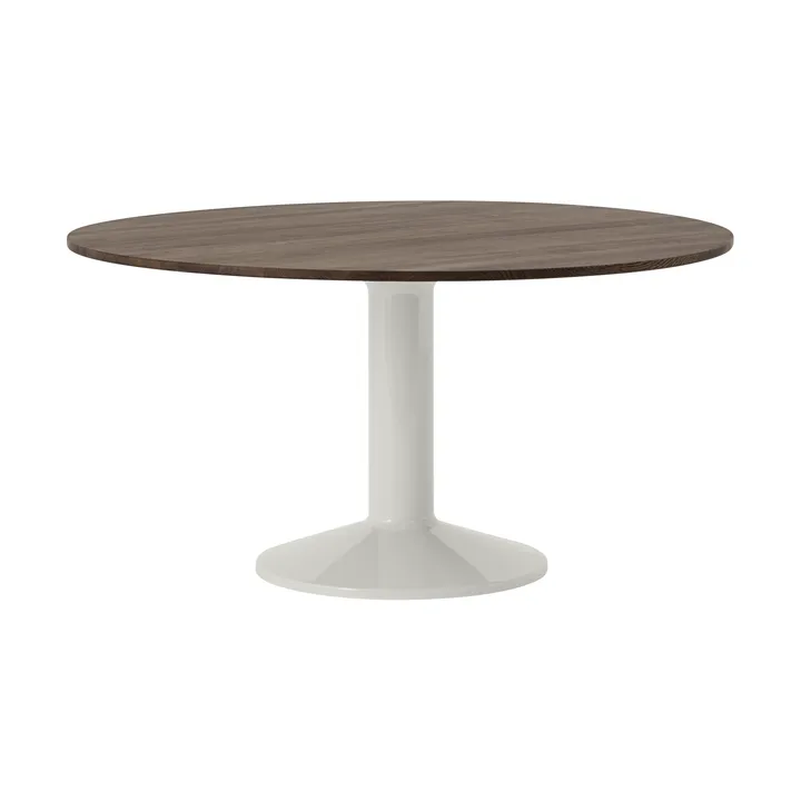 Midst pedestal table - Dark oiled oak-grey, Ø140 cm - Muuto