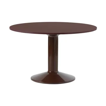 Midst pedestal table - Dark red linoleum-dark red, Ø120 cm - Muuto