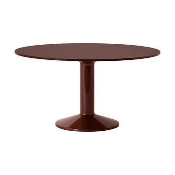 Midst pedestal table - Dark red linoleum-dark red, Ø140 cm - Muuto