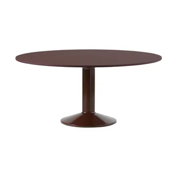 Midst pedestal table - Dark red linoleum-dark red, Ø160 cm - Muuto
