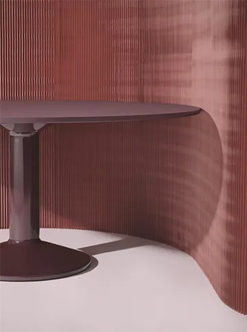 Midst pedestal table - Dark red linoleum-dark red, Ø160 cm - Muuto