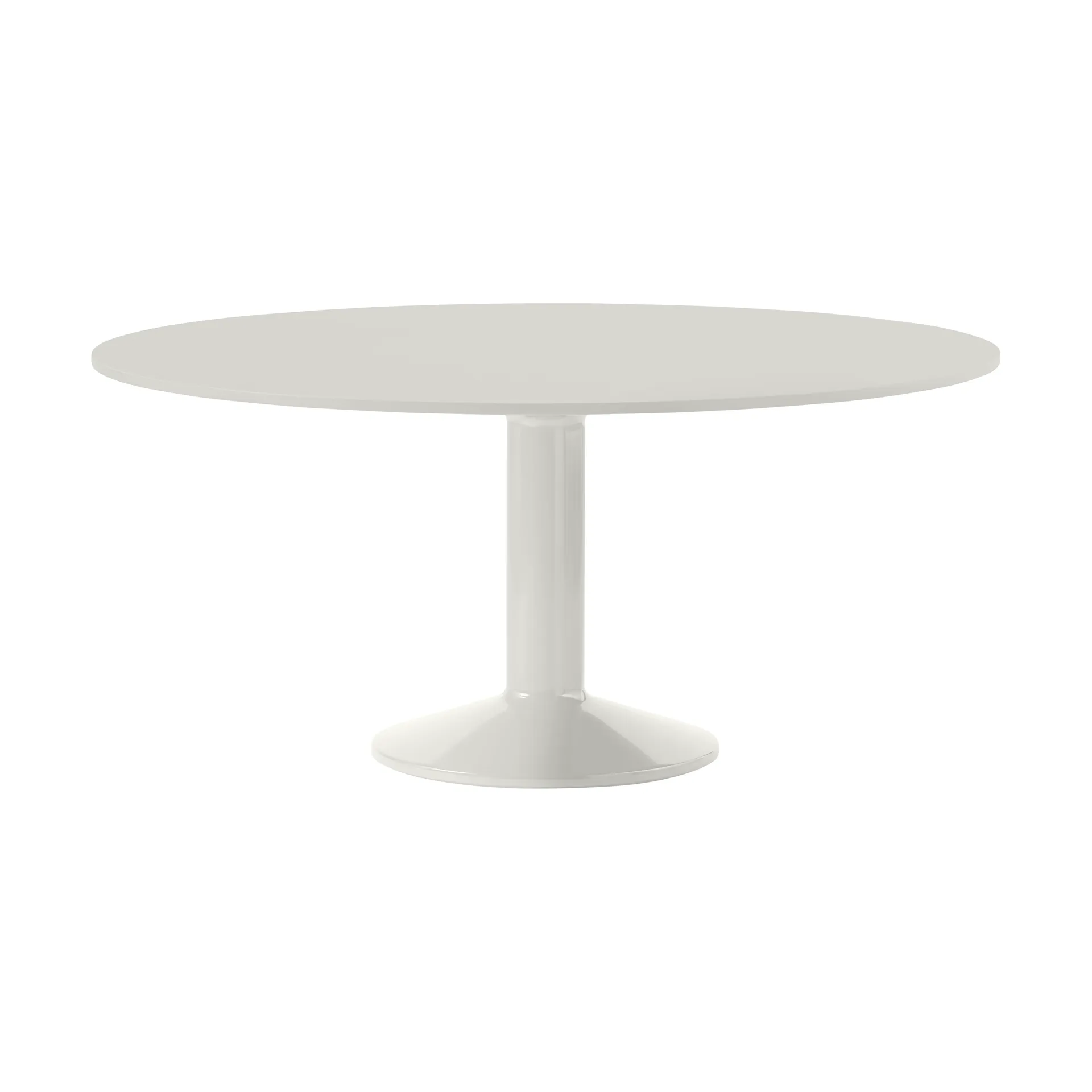 Midst pedestal table, Grey linoleum-grey, Ø160 cm Muuto