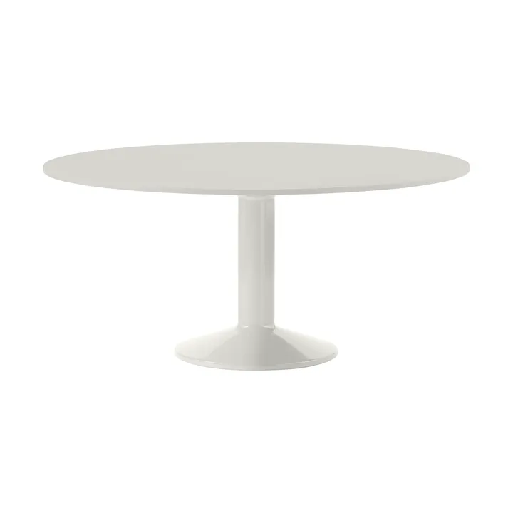 Midst pedestal table - Grey linoleum-grey, Ø160 cm - Muuto