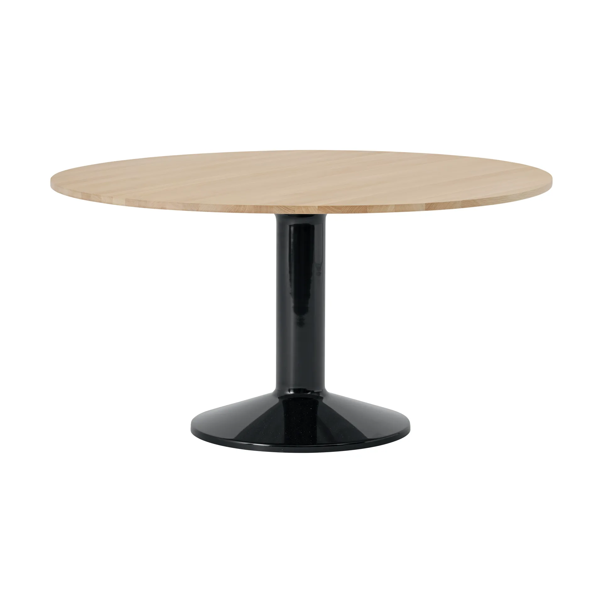 Midst pedestal table, Oiled oak-black, Ø140 cm Muuto