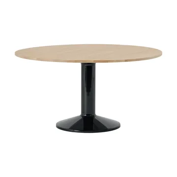Midst pedestal table - Oiled oak-black, Ø140 cm - Muuto