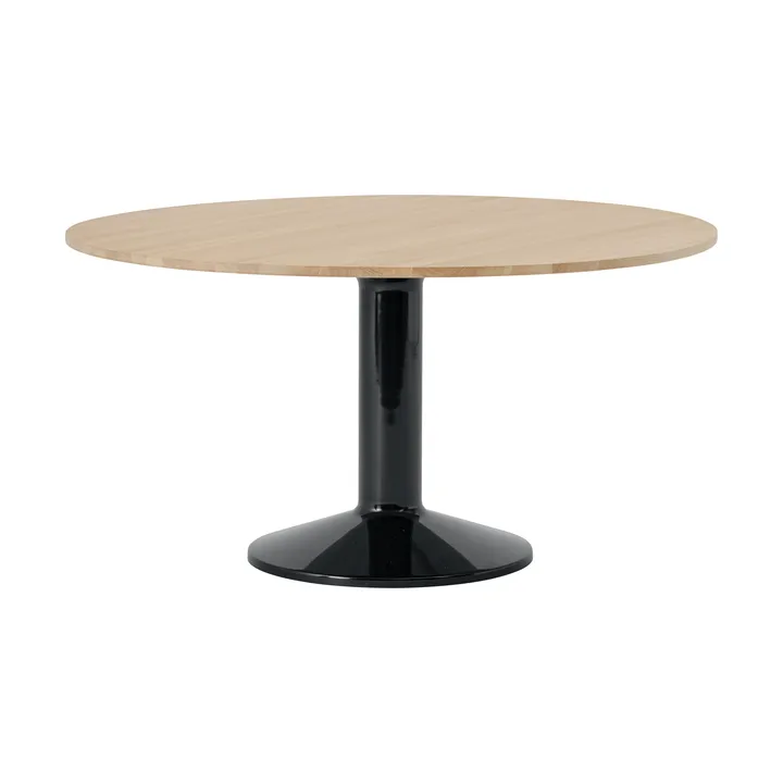 Midst pedestal table - Oiled oak-black, Ø140 cm - Muuto