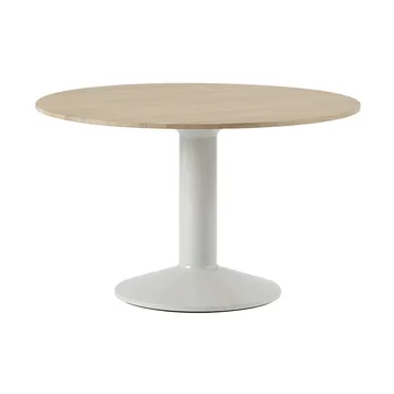Midst pedestal table - Oiled oak-grey, Ø120 cm - Muuto