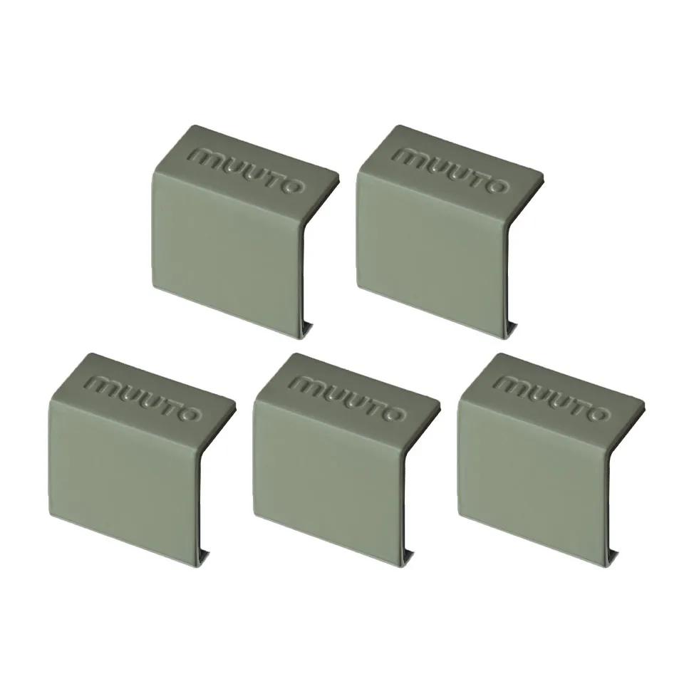Muuto - Mini Stacked Storage System Clips set of 5 Dusty Green