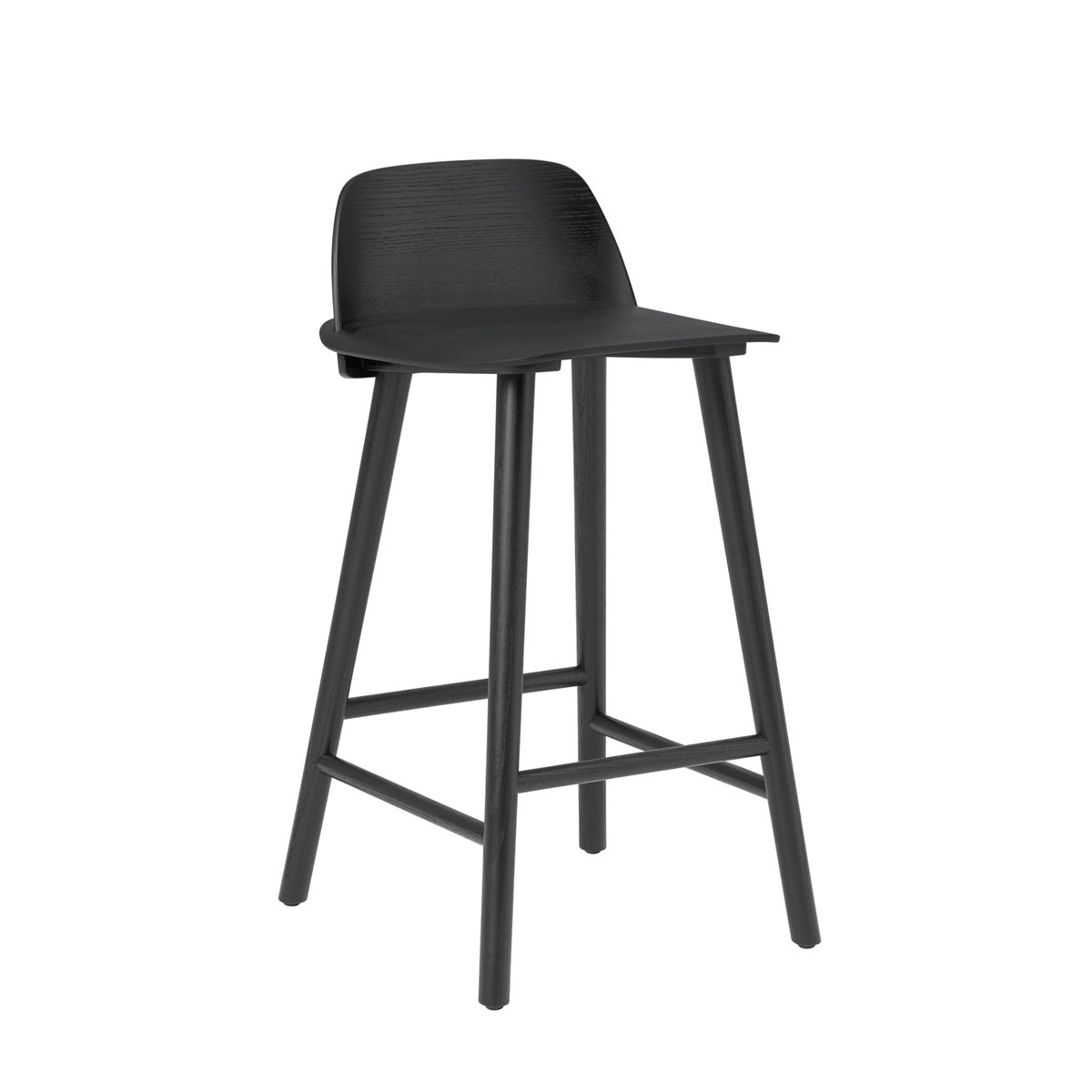 Muuto Nerd Bar Stool 65 Cm Black | Scandinavian Design | Bar stools | Black