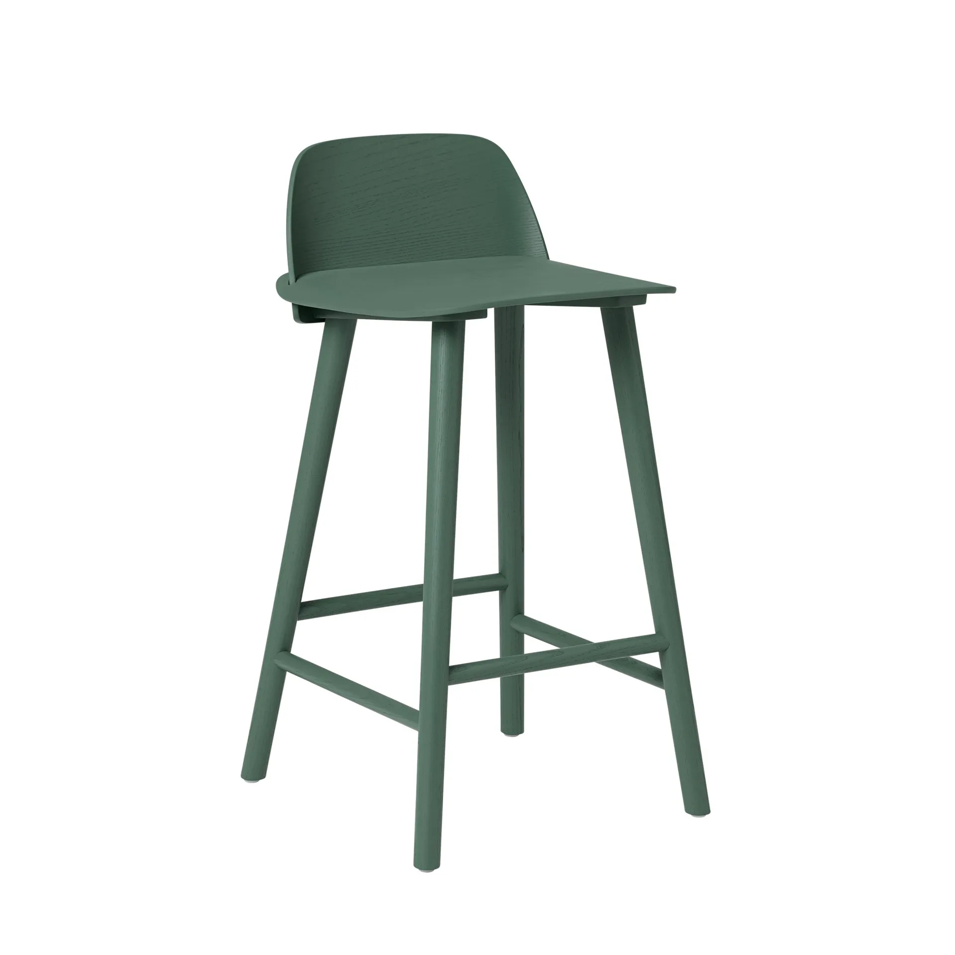 Nerd Bar Stool 65 Cm, Green Muuto