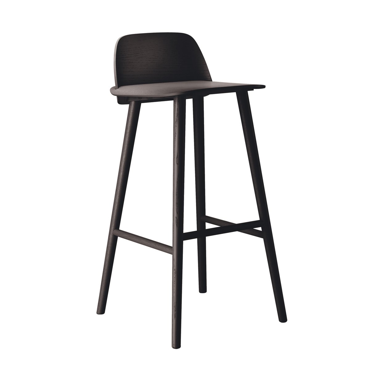 Muuto Nerd Barstool Black | Scandinavian Design | Bar stools | Black