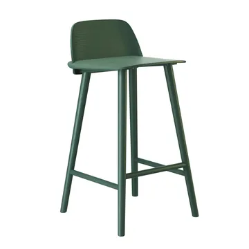Nerd Barstool - Dark-green - Muuto