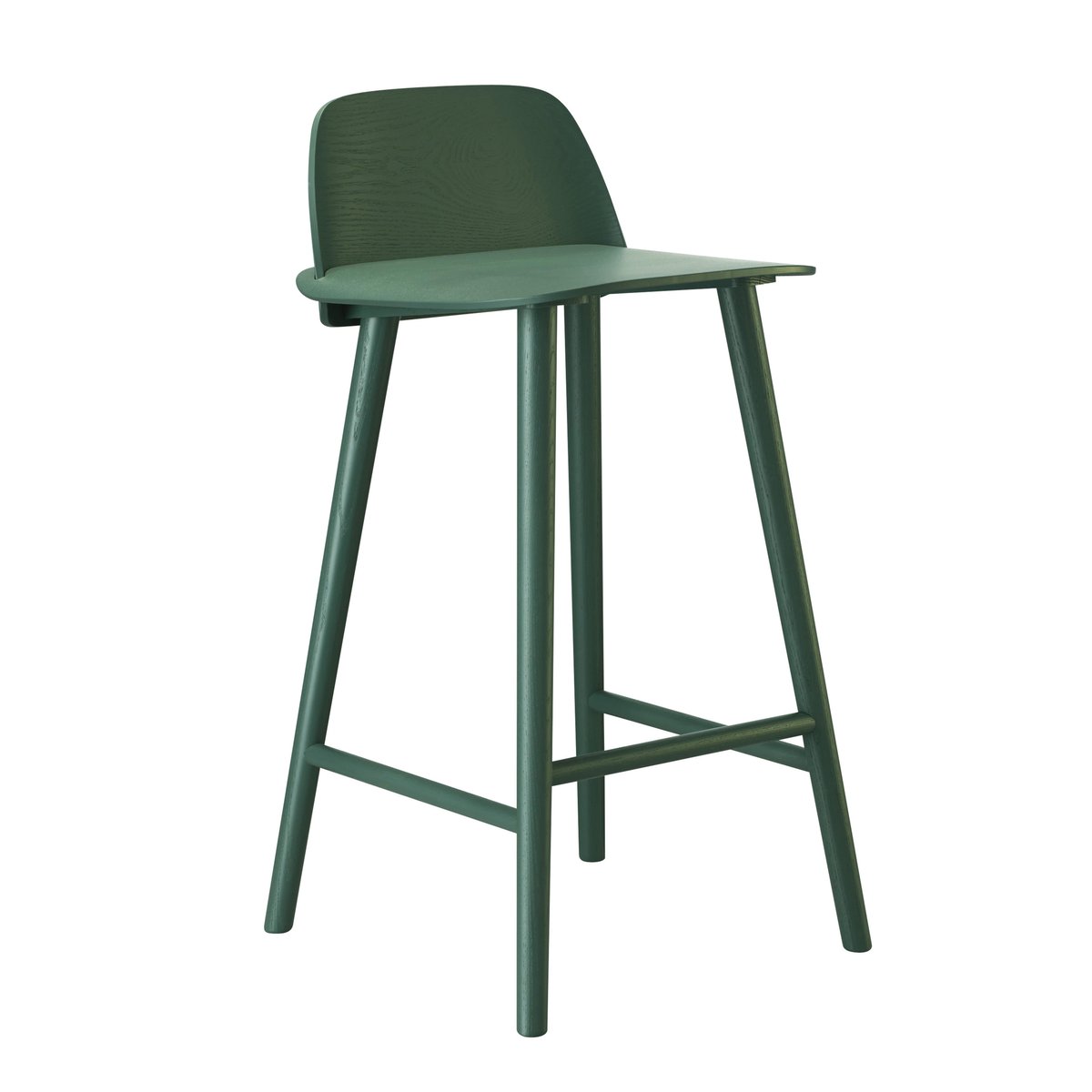 Muuto Nerd Barstool Dark-green | Scandinavian Design | Bar stools | Green
