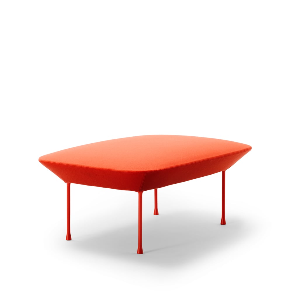 Muuto Oslo pouf Steelcut 550-tangerine | Scandinavian Design | Stools | Orange