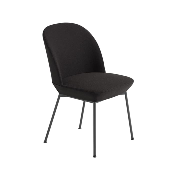 Oslo side chair fabric upholstered - Ocean 3-Anthracite black - Muuto