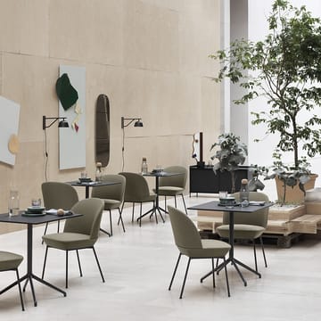 Oslo side chair fabric upholstered - Twill weave 530-Chrome - Muuto