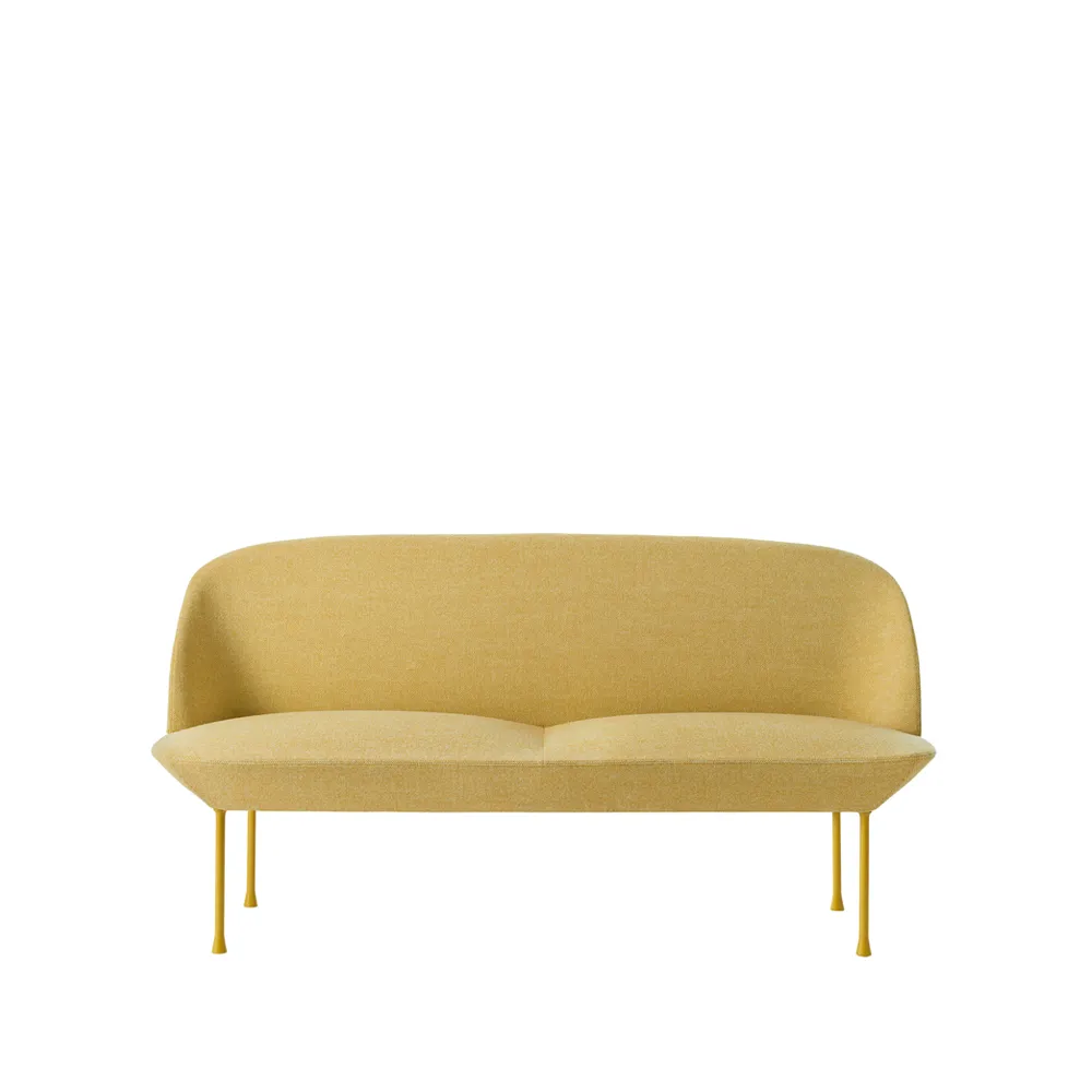 Muuto Oslo sofa 2-seat Hallingdal 407-Yellow | Scandinavian Design | Sofas | Yellow