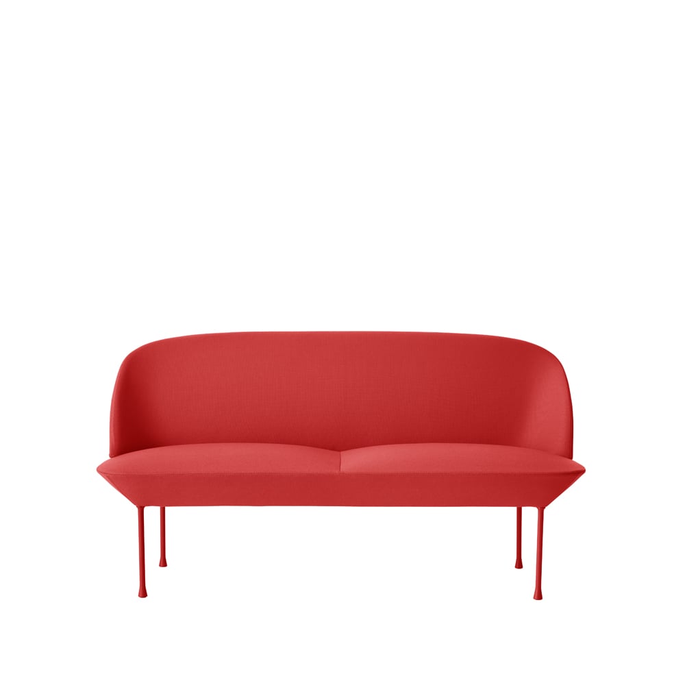 Muuto Oslo sofa 2-seat Steelcut 660-Dark red | Scandinavian Design | Sofas | Red