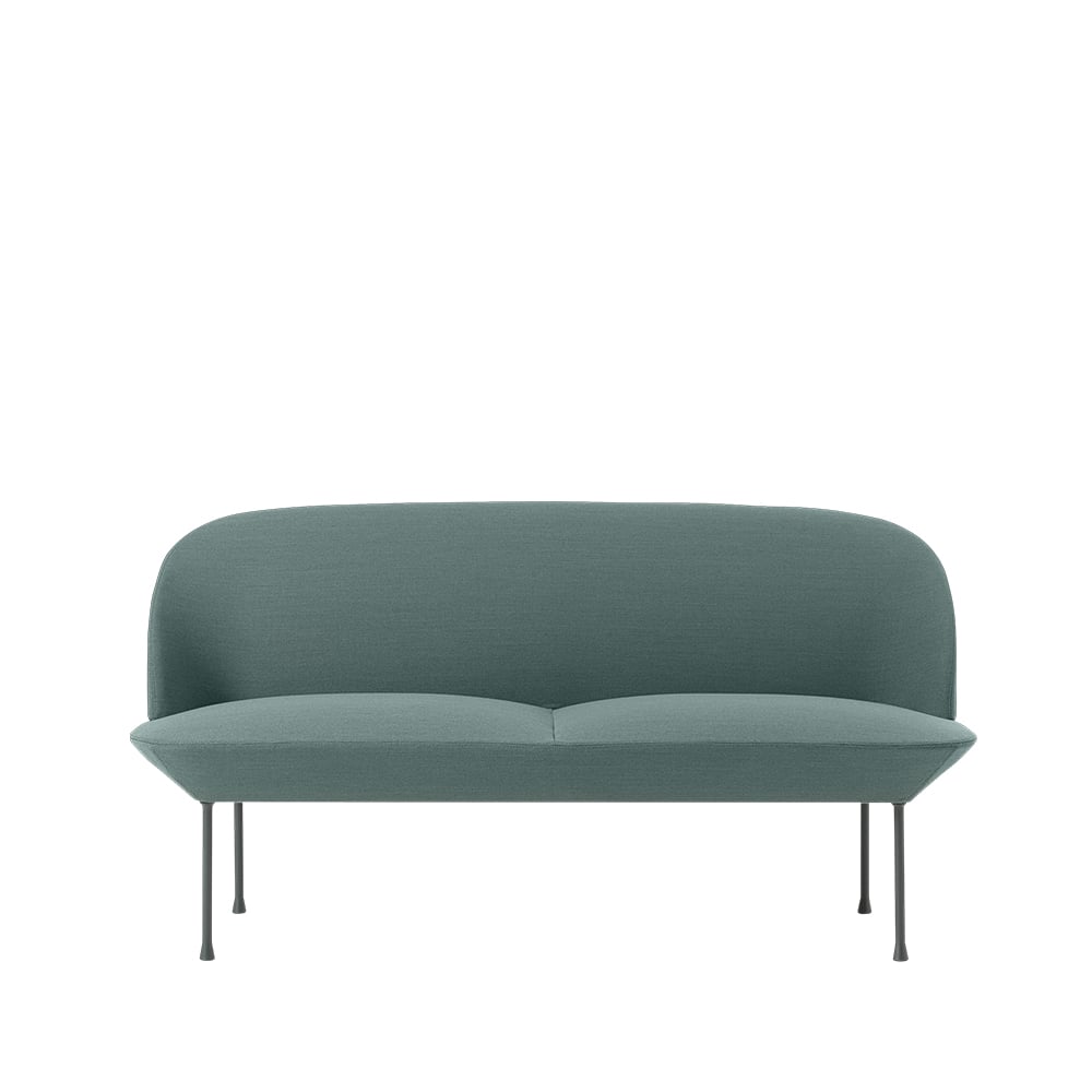 Muuto Oslo sofa 2-seat Steelcut trio 966-Dark grey | Scandinavian Design | Sofas | Green