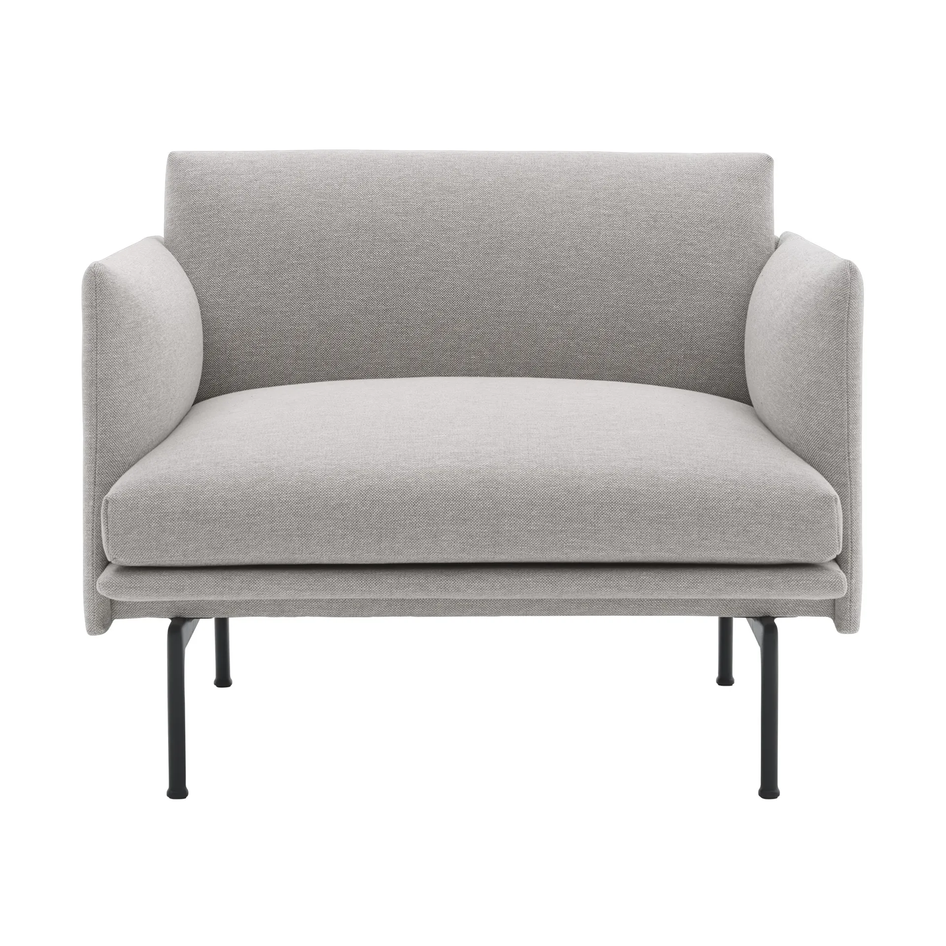 Outline arm chair fabric, Clay 12-Black Muuto