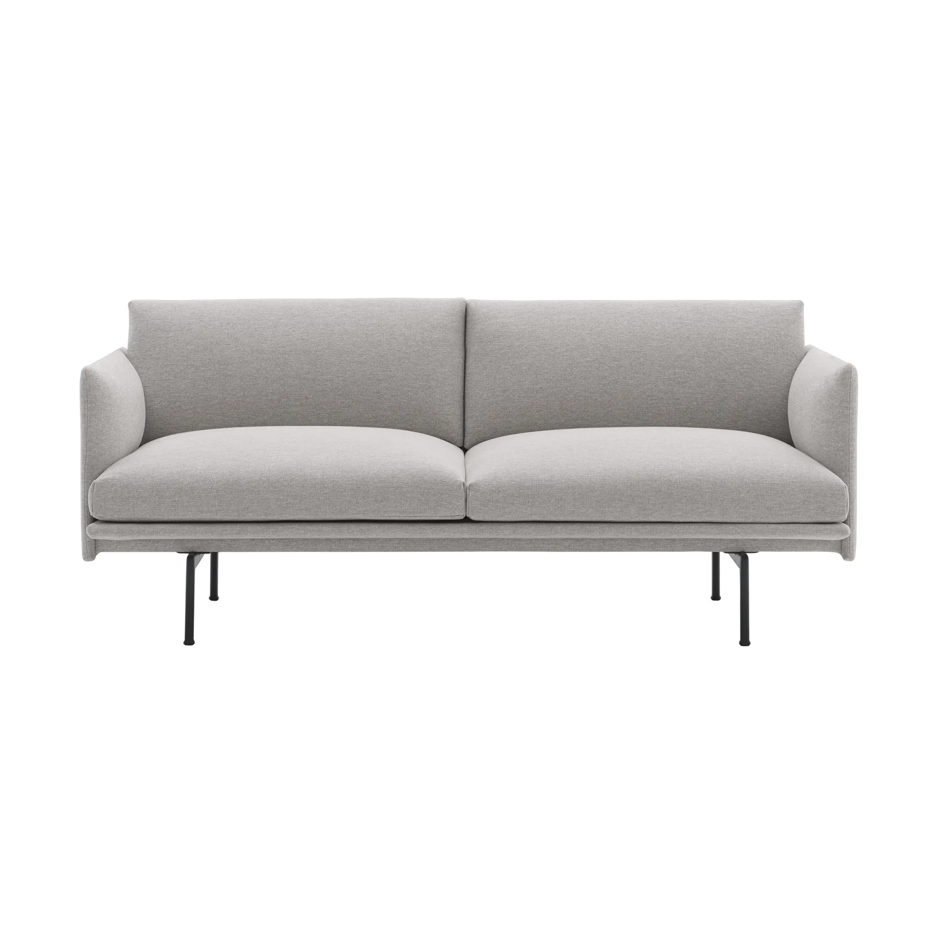 Outline sofa 2-seat, Clay 12-Black Muuto