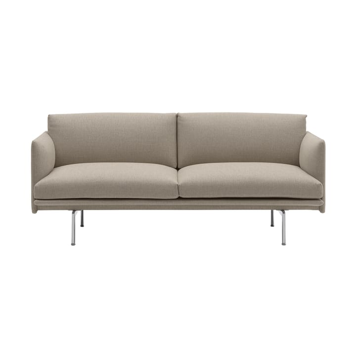 Outline sofa 2-seat - Ecriture 240-Polished Aluminum - Muuto
