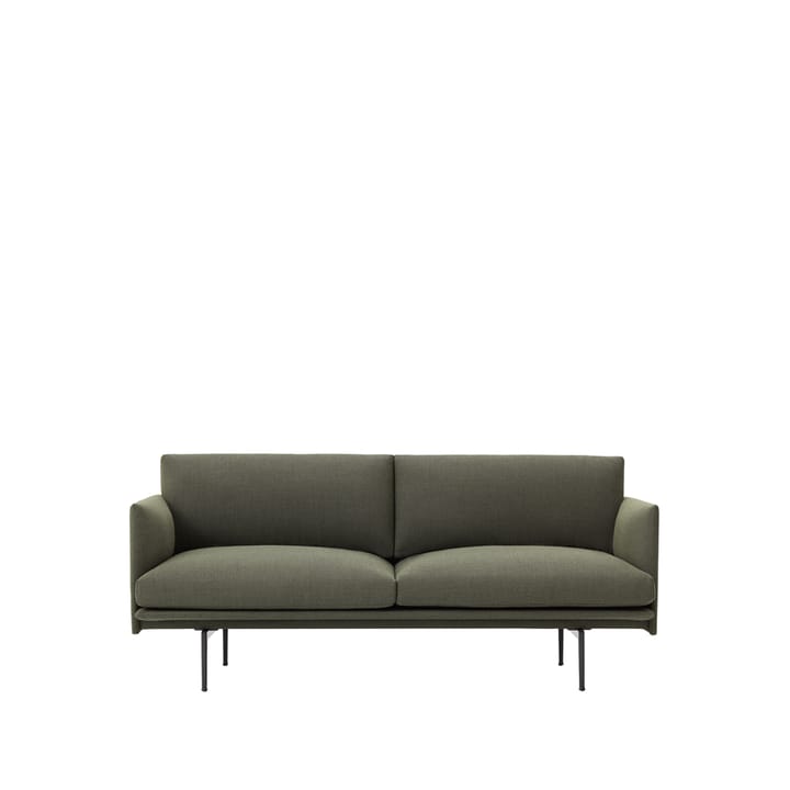 Outline sofa 2-seat - Fiord 961-Green - Muuto