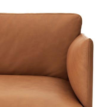 Outline sofa 2-seat - Refine leather cognac-Black - Muuto