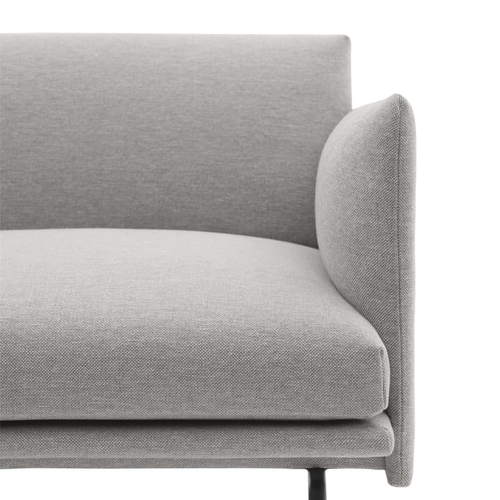 Outline sofa 3-seat fabric, Clay 12-Black Muuto