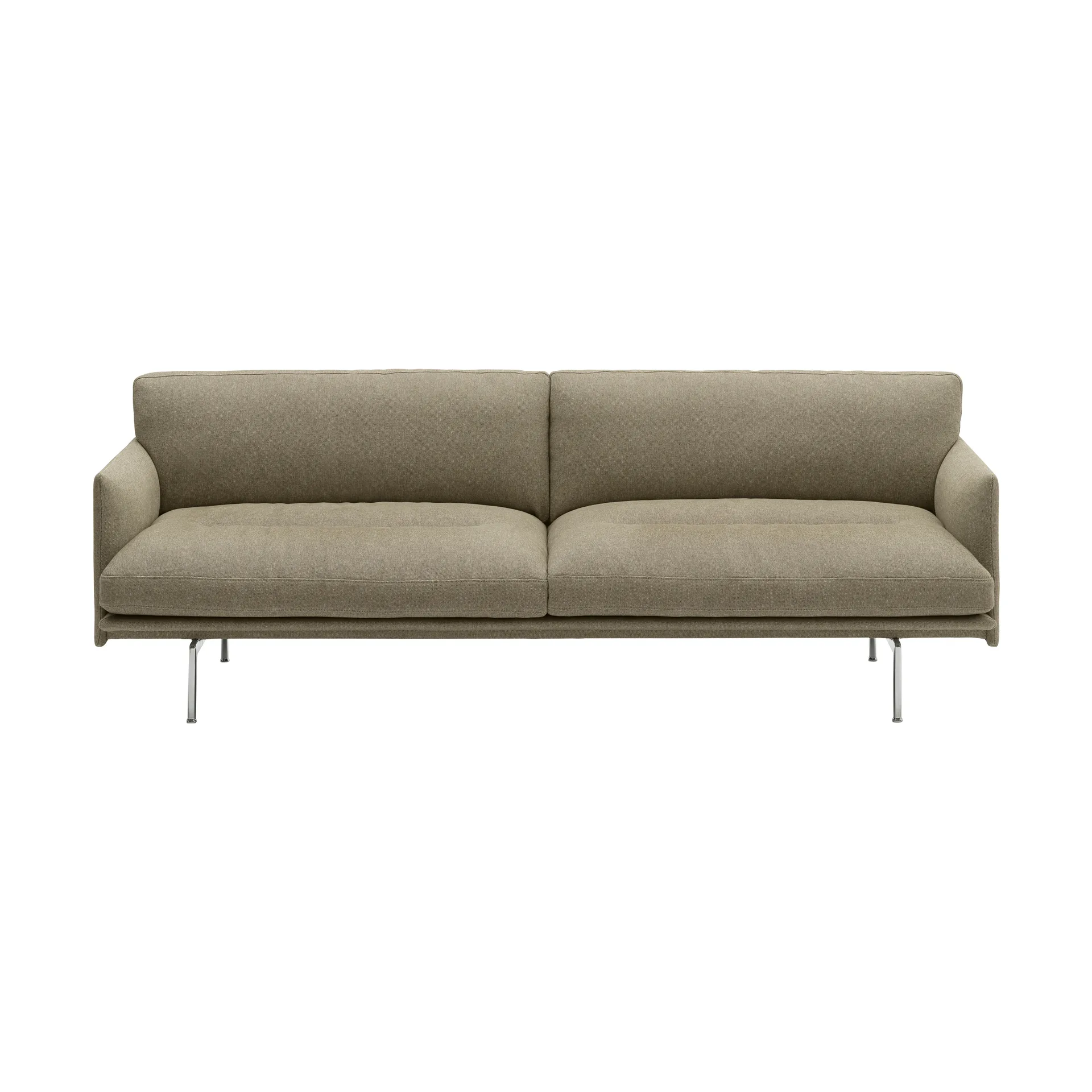 Outline Soft sofa, Clay 15-aluminium legs, 3 seater Muuto