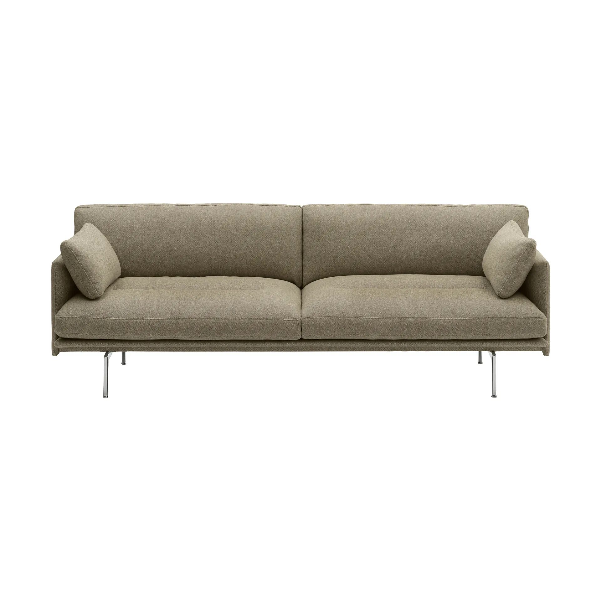 Outline Soft sofa, Clay 15-aluminium legs, 3 seater Muuto