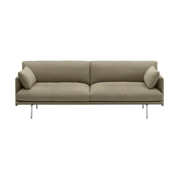 Outline Soft sofa - Clay 15-aluminium legs, 3 seater - Muuto